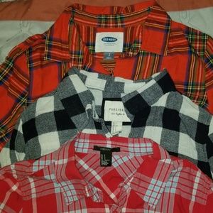 3 Plaid Shirts